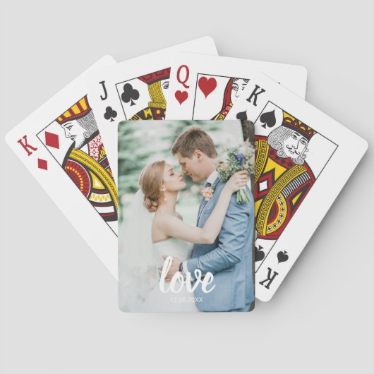 Custom Photo Love Script Playing Cards – Personali Spielkarten (Rückseite)