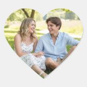 Custom Photo Love Unique Heart-Shaped Modern Herz-Aufkleber (Vorderseite)