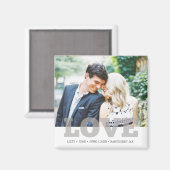 Custom Photo Love Wedding Favor Magnet (Vorderseite/Rückseite)
