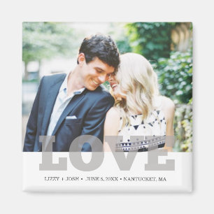 Custom Photo Love Wedding Favor Magnet