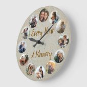 Custom Photo Memory Große Wanduhr (Winkel)