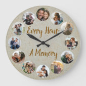 Custom Photo Memory Große Wanduhr (Vorderseite)