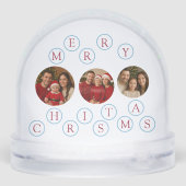 Custom Photo Merry Christmas Schneekugeln (Rückseite)