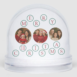 Custom Photo Merry Christmas Schneekugeln