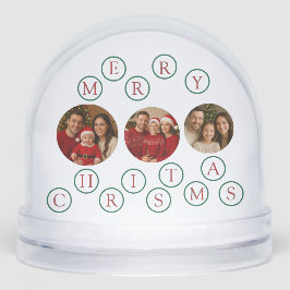 Custom Photo Merry Christmas Schneekugeln