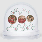 Custom Photo Merry Christmas Schneekugeln (Rückseite)