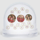 Custom Photo Merry Christmas Schneekugeln (Rückseite)