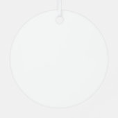 Custom Photo Metal Circle Christmas Ornament Aus Metall (Rückseite)