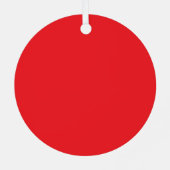 Custom Photo Metal Circle Christmas Ornament Aus Metall (Rückseite)