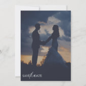 Custom photo Modern Wedding Invitation Einladung (Rückseite)