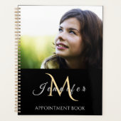 Custom Photo Monogram Appointment Monthly Daily Planer (Vorderseite)