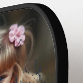 Custom Photo Monogrammed Pickleball Schläger (Linke Seite)