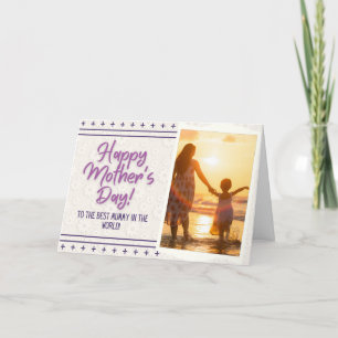 Custom Photo Mother's Day Card Dankeskarte