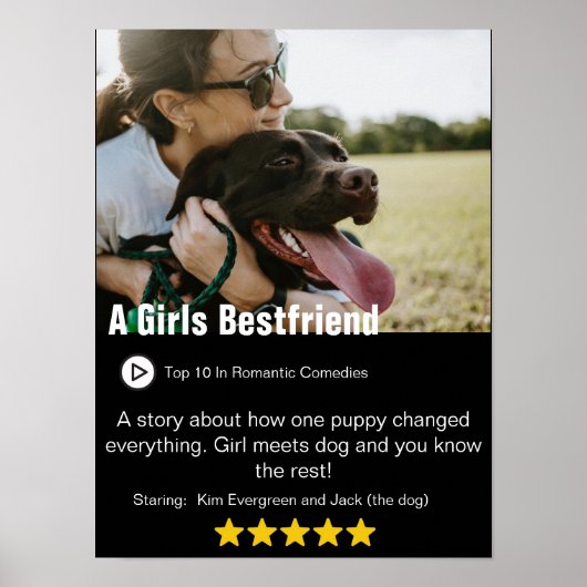 Custom Photo Movie with Your Picture, Title & Cred Poster (Vorne)