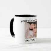 Custom Photo Mug Personalized Gift with Text Tasse (Vorderseite Links)