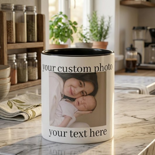 Custom Photo Mug Personalized Gift with Text Tasse
