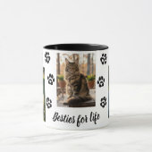 Custom Photo Mug: Pet Besties for Life Tasse (Zentrum)