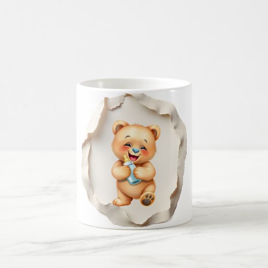 Custom Photo Mug with Modern Abstract Background Kaffeetasse (Mittel)