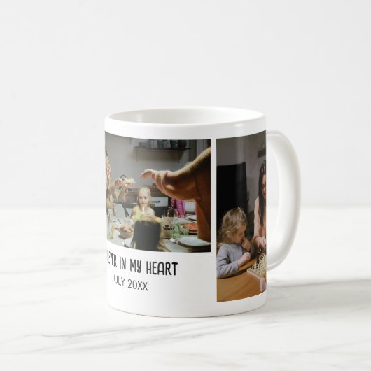 Custom Photo Mug with Personal Message and Date Kaffeetasse (VorderseiteRechts)
