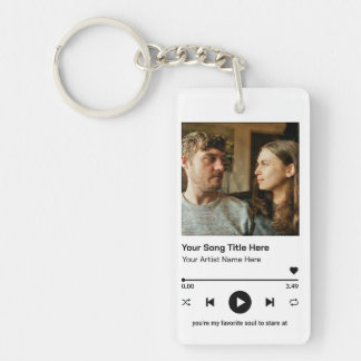Custom Photo Music Player Personalized Song Gift Schlüsselanhänger