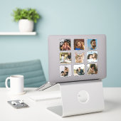 Custom Photo Name Advent Calendar Stickers -9 Pack Aufkleber (Laptop auf Schreibtisch)