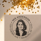 Custom Photo, Name and Return Address Permastempel