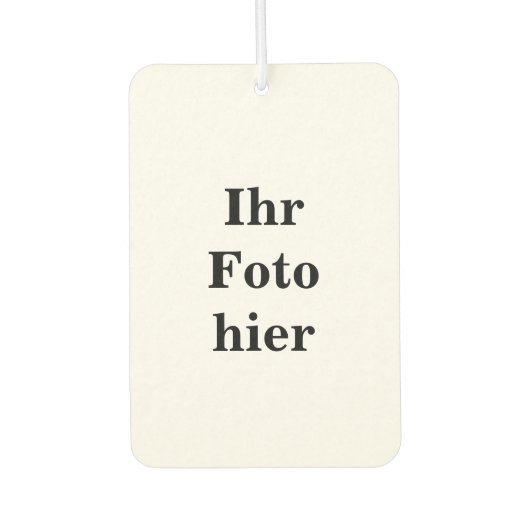 Custom photo name personalized Autolufterfrischer (Vorderseite)