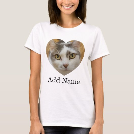Custom Photo Name Text Personalized T-Shirt (Vorderseite)
