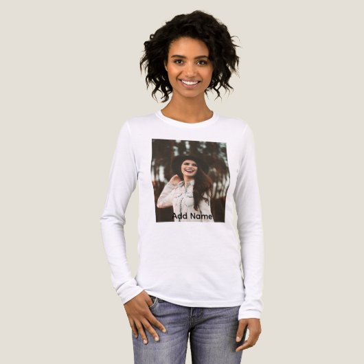 Custom Photo Name Text Personalized Tri-Blend Shirt (Vorderseite voll)