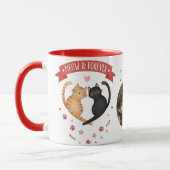 Custom Photo & Name Valentine's Cat Mom Gift Tasse (Links)