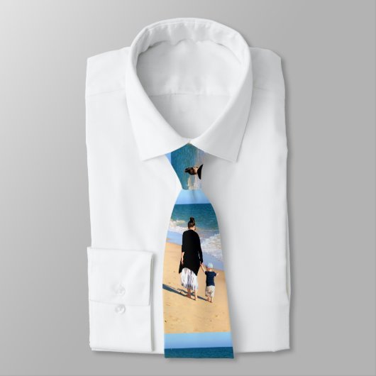 Custom Photo Neck Tie Personalized Name Krawatte (Gebunden)