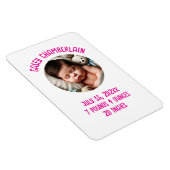 custom photo newborn baby announcement magnet (Rechte Seite)
