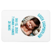 custom photo newborn baby announcement magnet (Horizontal)