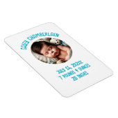 custom photo newborn baby announcement magnet (Rechte Seite)