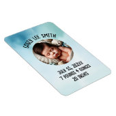custom photo newborn baby blue watercolor magnet (Rechte Seite)