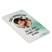 custom photo newborn baby watercolor splash magnet (Rechte Seite)