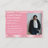 Custom Photo Nurse Practitioner QR Code Visitenkarte (Vorderseite)
