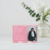 Custom Photo Nurse Practitioner QR Code Visitenkarte (Stehend Vorderseite)