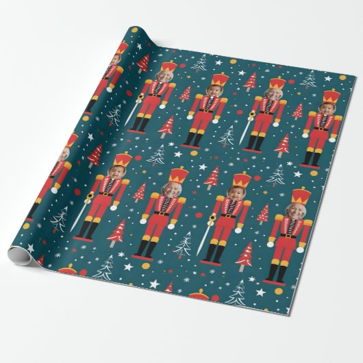 custom photo nutcracker Wrapping Paper - 2 images Geschenkpapier (Ungerollt)