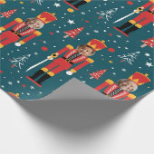 custom photo nutcracker Wrapping Paper - 2 images Geschenkpapier (Ecke)