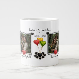 Custom Photo Online Dating Valentines Coffee  Jumbo-Tasse