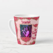 Custom Photo Online Dating Valentines Coffee Milchtasse (Linke Ecke)
