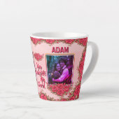 Custom Photo Online Dating Valentines Coffee Milchtasse (Rechte Ecke)