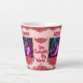 Custom Photo Online Dating Valentines Coffee Milchtasse (Vorderseite)