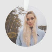 Custom Photo Ornament with Birthday Message (Vorderseite)