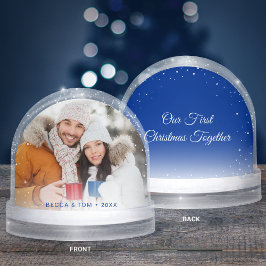 Custom Photo Our First Christmas Snow Globe Schneekugeln