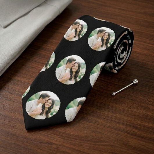 Custom Photo Pattern Wedding Tie, Personalised  Krawatte