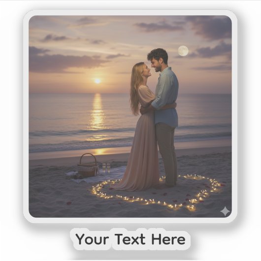 Custom Photo Personalized Custom-Cut Vinyl Sticker (Vorderseite)