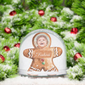 Custom photo personalized gingerbread man schneekugeln (Weihnachten)