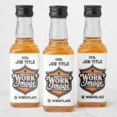 Custom Photo Personalized Job Title & Workplace  Alkoholflaschenetikett (Flaschen)